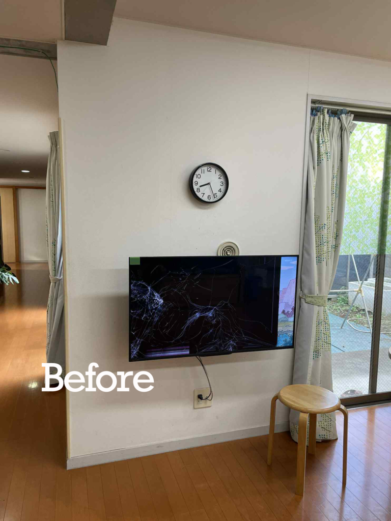 壁掛けテレビ　工事